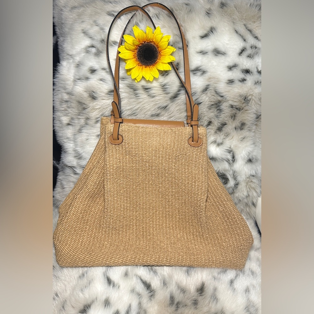 H&M Tan Woven Tote Bag
